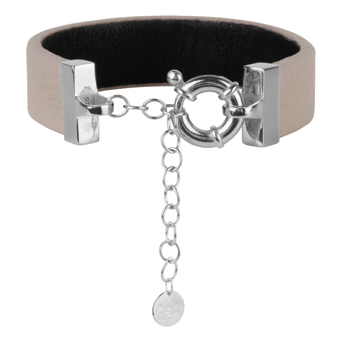 Wearable payment bracelet beige silver