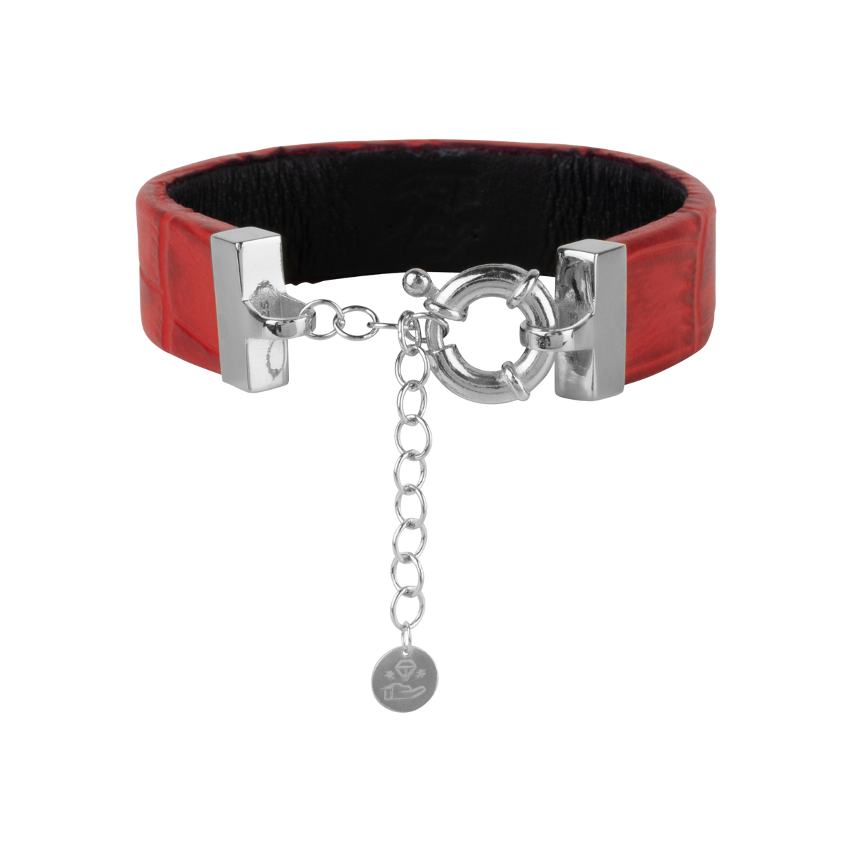 MuchBetter wearable payment bracelet red silver