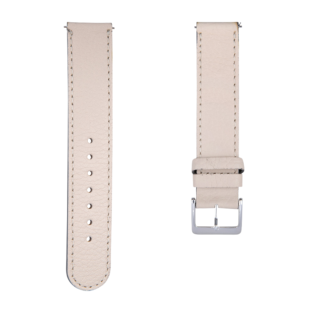 Wearable Watchstrap | Beige | Zilver | 18 mm
