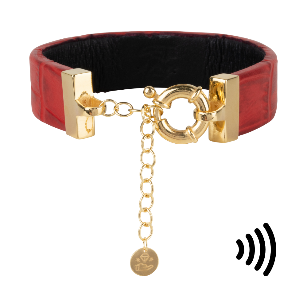 Wearable Bracelet | Red | Gold