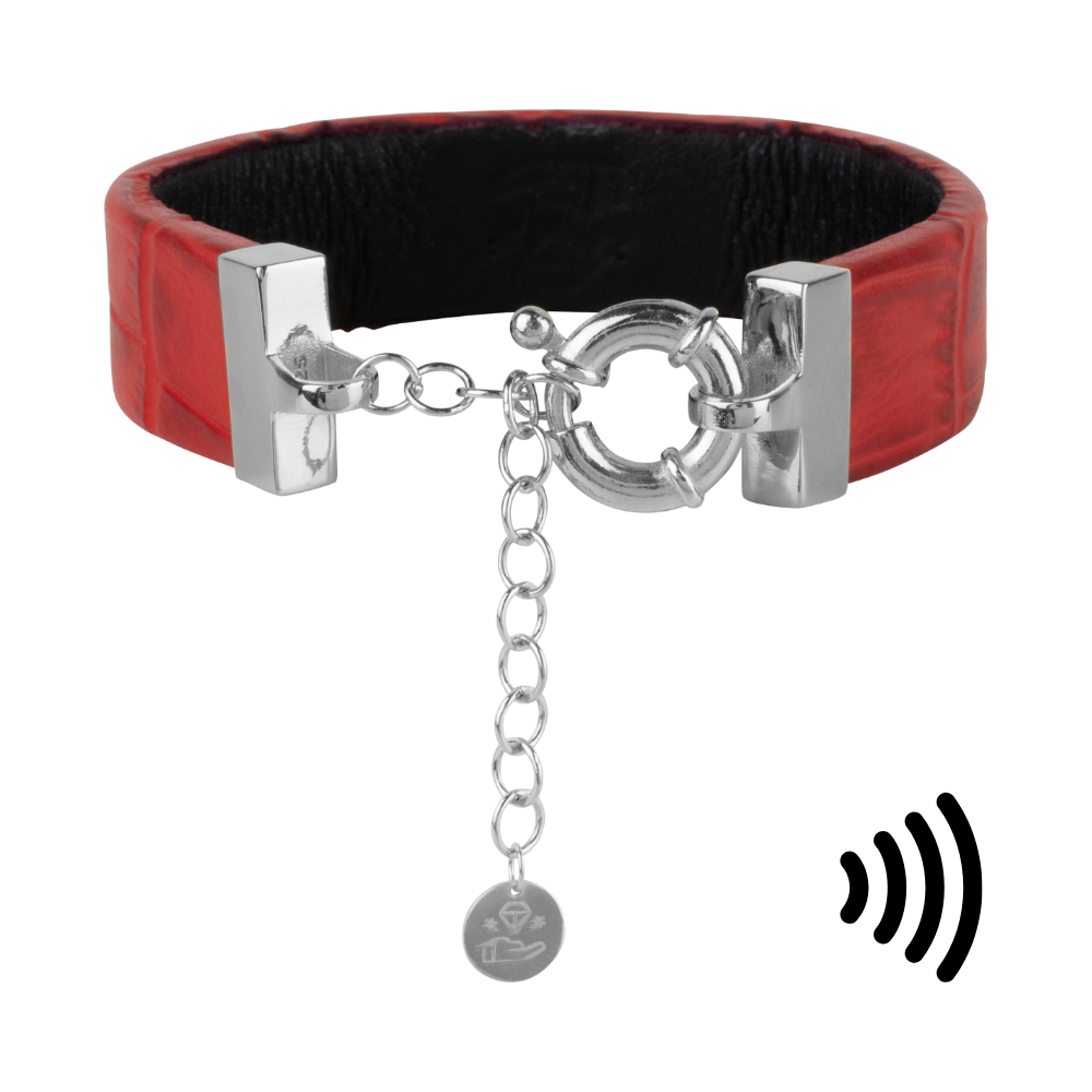 Wearable Bracelet | Rood | Zilver